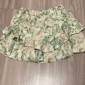 Forever 21 Tropical Ruffle Mini Skirt